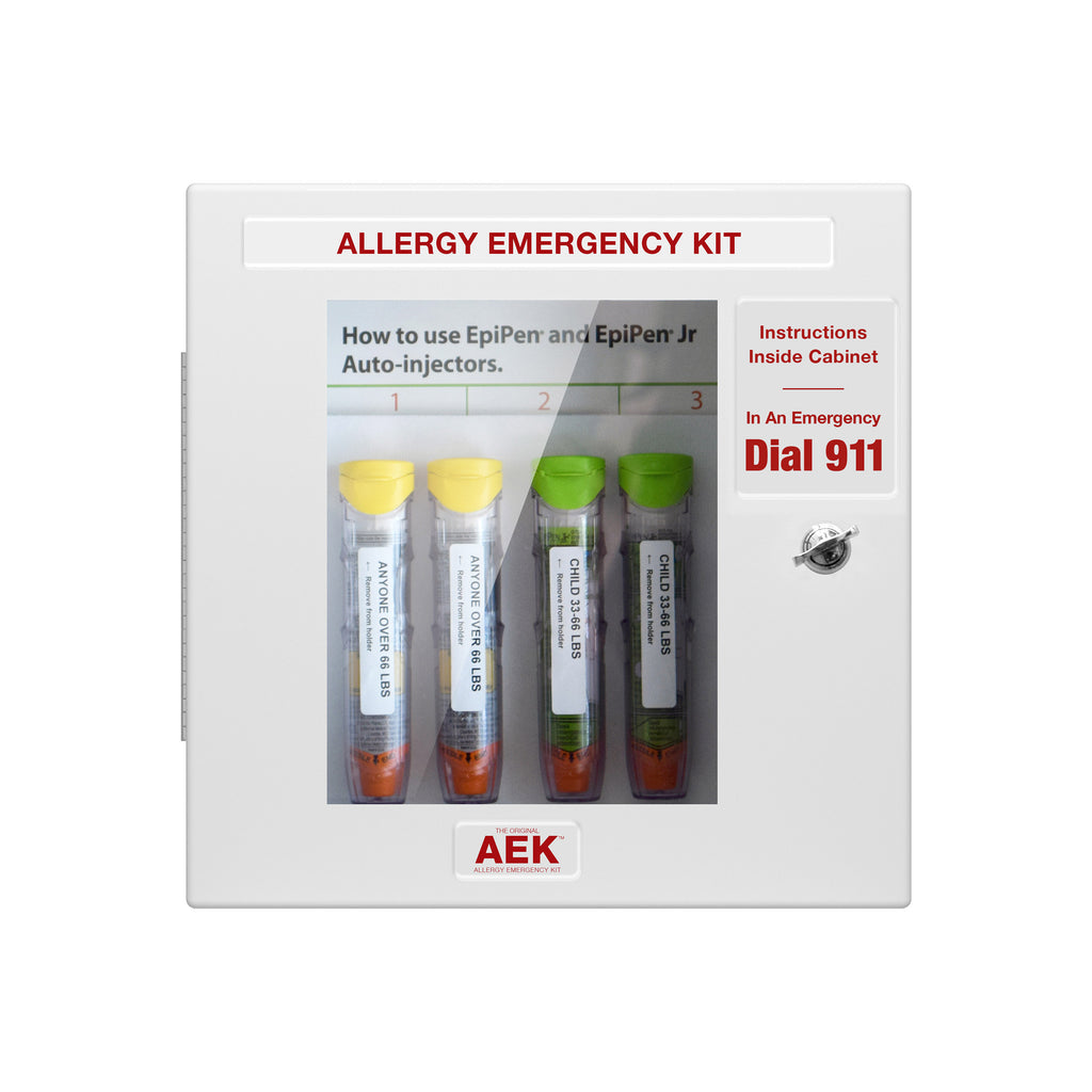 Public Access Allergy Emergency Epinephrine Kit Cabinet (Non-Locking, No Alarm) EN9597