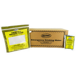 Case of 100 - Mayday Water Pouches W/ Drinking Container - SKU# 73010